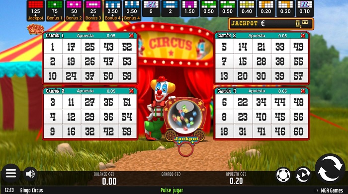 Video Bingo Circus Bingo de MGA