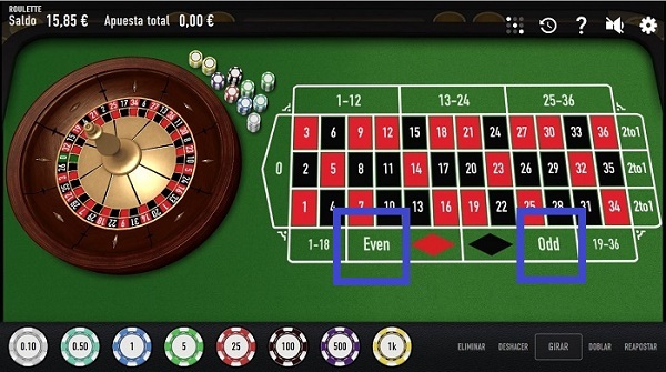 apuestas par o impar en ruleta online