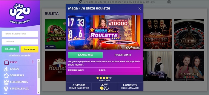 Mega Fire Blaze Roulette playuzu Mega Fire Blaze Roulette playuzu