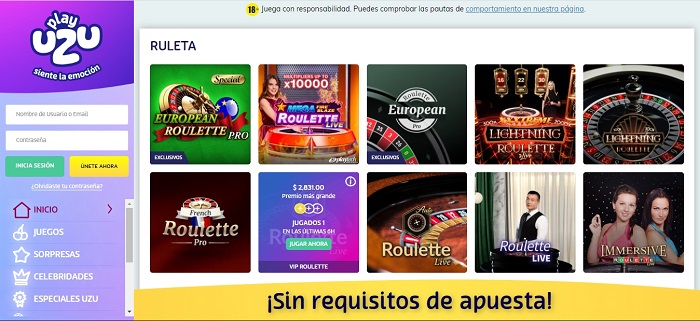 Ruleta online en Playuzu Ruleta online en Playuzu